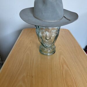 Lucchese Light Gray Men's Cowboy Hat 6 7/8 Used